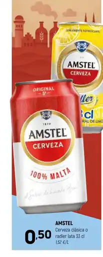 Coviran AMSTEL Cerveza clásica o radler lata oferta