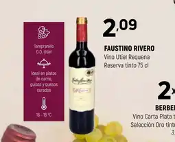 Coviran FAUSTINO RIVERO Vino Utiel Requena Reserva tinto oferta