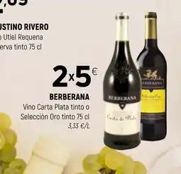 Coviran BERBERANA Vino Carta Plata tinto o Selección Oro tinto oferta