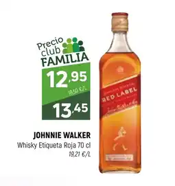 Coviran JOHNNIE WALKER Whisky Etiqueta Roja oferta