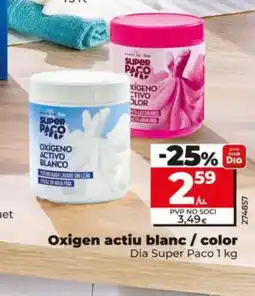 Dia DIA SUPER PACO Oxigen actiu blanc / color oferta
