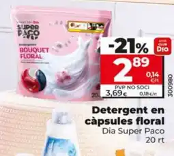 Dia DIA SUPER PACO Detergent en càpsules floral oferta