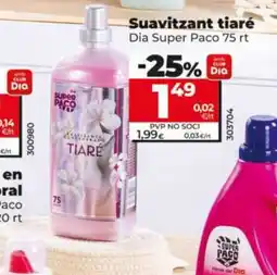 Dia DIA SUPER PACO Suavitzant tiaré oferta