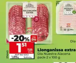 Dia DIA NUESTRA ALACENA Llonganissa extra oferta