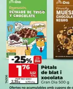 Dia GRAN DIA Pètals de blat i xocolata oferta