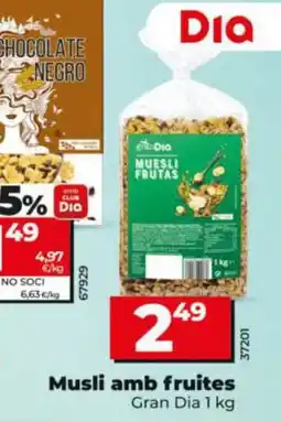 Dia GRAN DIA Musli amb fruites oferta