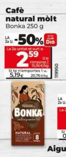 Dia BONKA Cafè natural mòlt oferta