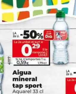 Dia AQUAREL Aigua mineral tap sport oferta