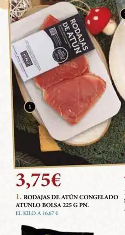 Claudio Rodajas de atún congelado atunlo bolsa oferta