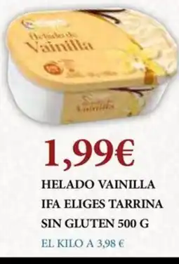 Claudio Helado vainilla ifa eliges tarrina sin gluten oferta