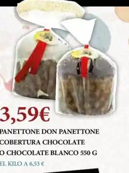 Claudio Panettone don panettone cobertura chocolate o chocolate blanco oferta