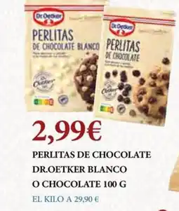 Claudio Perlitas de chocolate dr oetker blanco o chocolate oferta
