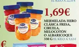 Claudio Mermelada hero clásica fresa, ciruela, melocotón o albaricoque oferta