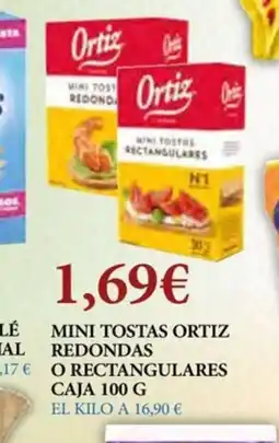 Claudio Mini tostas ortiz redondas o rectangulares caja oferta