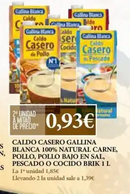 Claudio Caldo casero gallina blanca 100% natural carne, pollo, pollo bajo en sal, pescado o cocido brik oferta