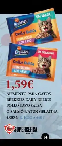 Claudio Alimento para gatos brekkies daily delice pollo-pavo salsa o salmón/atún gelatina oferta