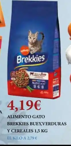 Claudio Alimento gato brekkies buey, verduras y cereales oferta