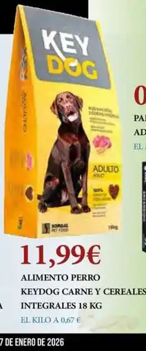 Claudio Alimento perro keydog carne y cereales integrales oferta