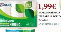 Claudio Papel higiénico ifa sabe 12 rollos 2 capas oferta