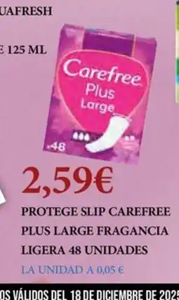Claudio Protege slip carefree plus large fragancia ligera 48 unidades oferta