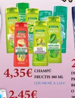 Claudio FRUCTIS Champú oferta