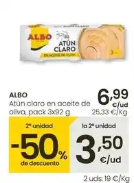 Eroski Albo - atun claro en aceite de oliva oferta