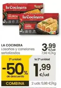 Eroski La cocinera - lasañas y canelones oferta