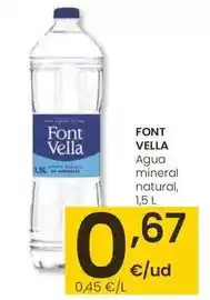 Eroski Font vella - agua mineral natural oferta