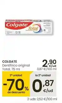 Eroski Colgate - dentífrico original total oferta