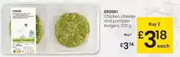 Eroski Eroski - chicken, cheese and pumpkin burgers oferta