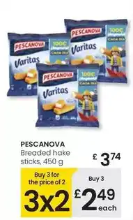 Eroski Pescanova - breaded hake sticks oferta