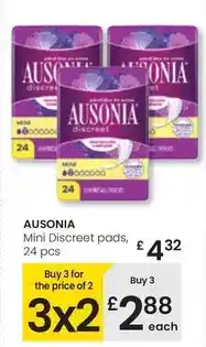 Eroski Ausonia - mini discreet pads oferta