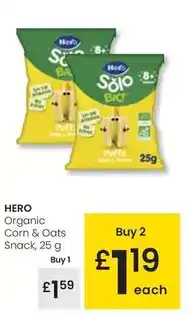 Eroski Hero - organic corn & oats snack oferta