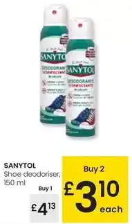 Eroski Sanytol - shoe deodoriser oferta