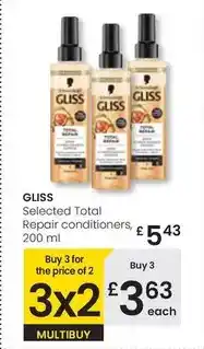 Eroski Gliss - selected total repair conditioners oferta