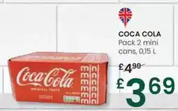 Eroski Coca-cola - pack 2 mini cans oferta