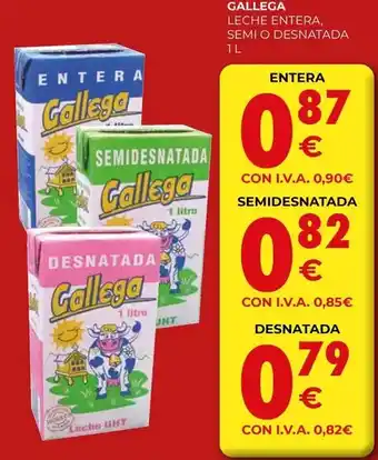 Gallega - leche entera, semi o desnatada