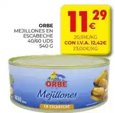 CashDiplo Orbe - mejillones en escabeche oferta
