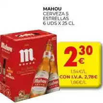 CashDiplo Mahou - cerveza 5 estrellas oferta