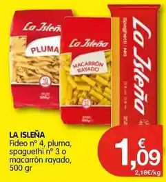 CashDiplo La isleña - fideo no 4, pluma, spaguetti no 3 o macarrón rayado oferta
