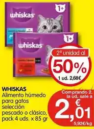Whiskas - alimento húmedo para gatos seleccion pescado o clasico