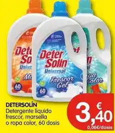 CashDiplo Detersolín - detergente liquido frescor, marsella o ropa color oferta