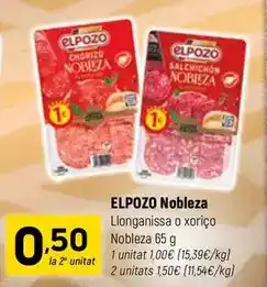 Coviran El pozo - llonganissa o xoriço oferta