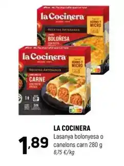 Coviran La cocinera - lasana bolonyesa o canelons carn oferta