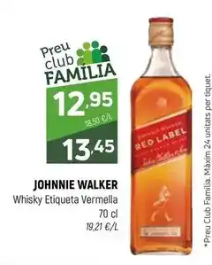 Coviran Johnnie walker - whisky etiqueta vermella oferta