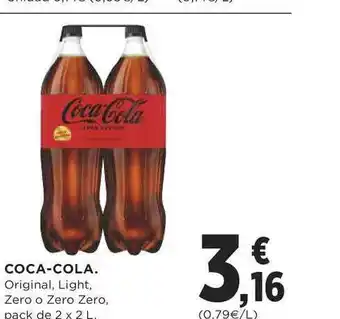 Supercor Exprés Coca-cola Original, Light, Zero O Zero Zero 2x2 L oferta