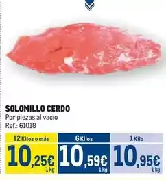 Makro Solomillo cerdo oferta