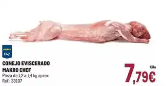 Makro - chef conejo eviscerado