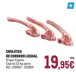 Makro Origen - chuletas de cordero lechal oferta