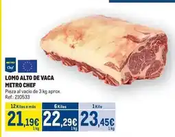 Makro Chef select - lomo alto de vaca oferta